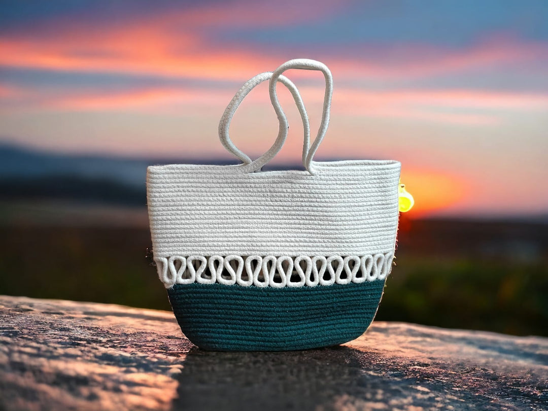 ONEarth Cream & Green Designer bag