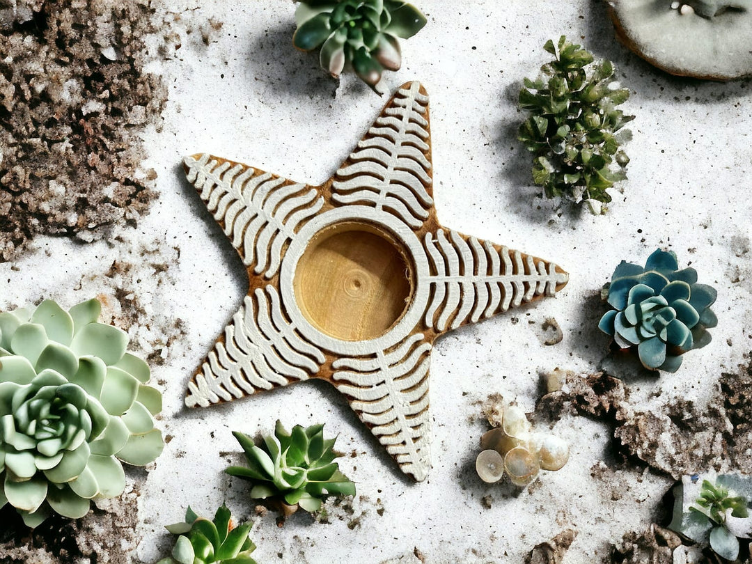 ONEarth Christmas star tea light holder (set of 2)