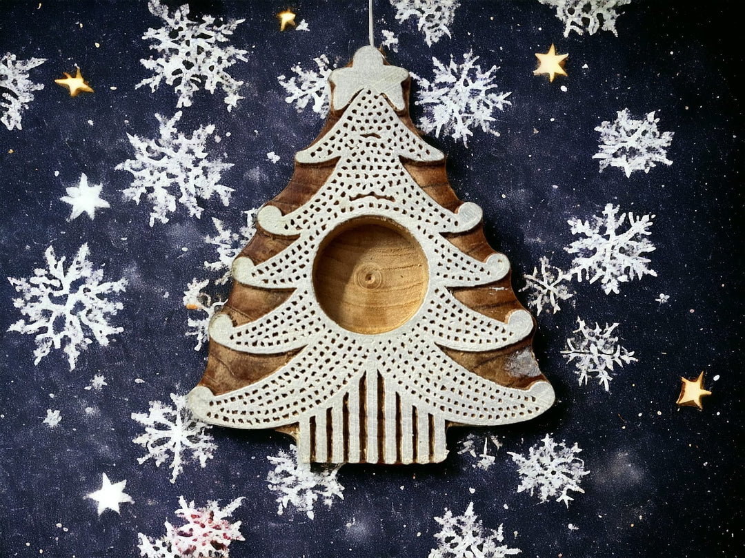 ONEarth Christmas tree tea light holder (set of 2)