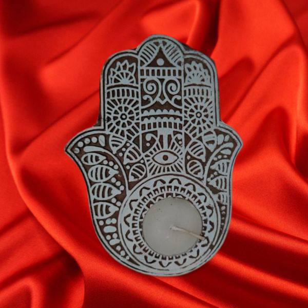 ONEarth Hamsa hand tea light holder (set of 2)