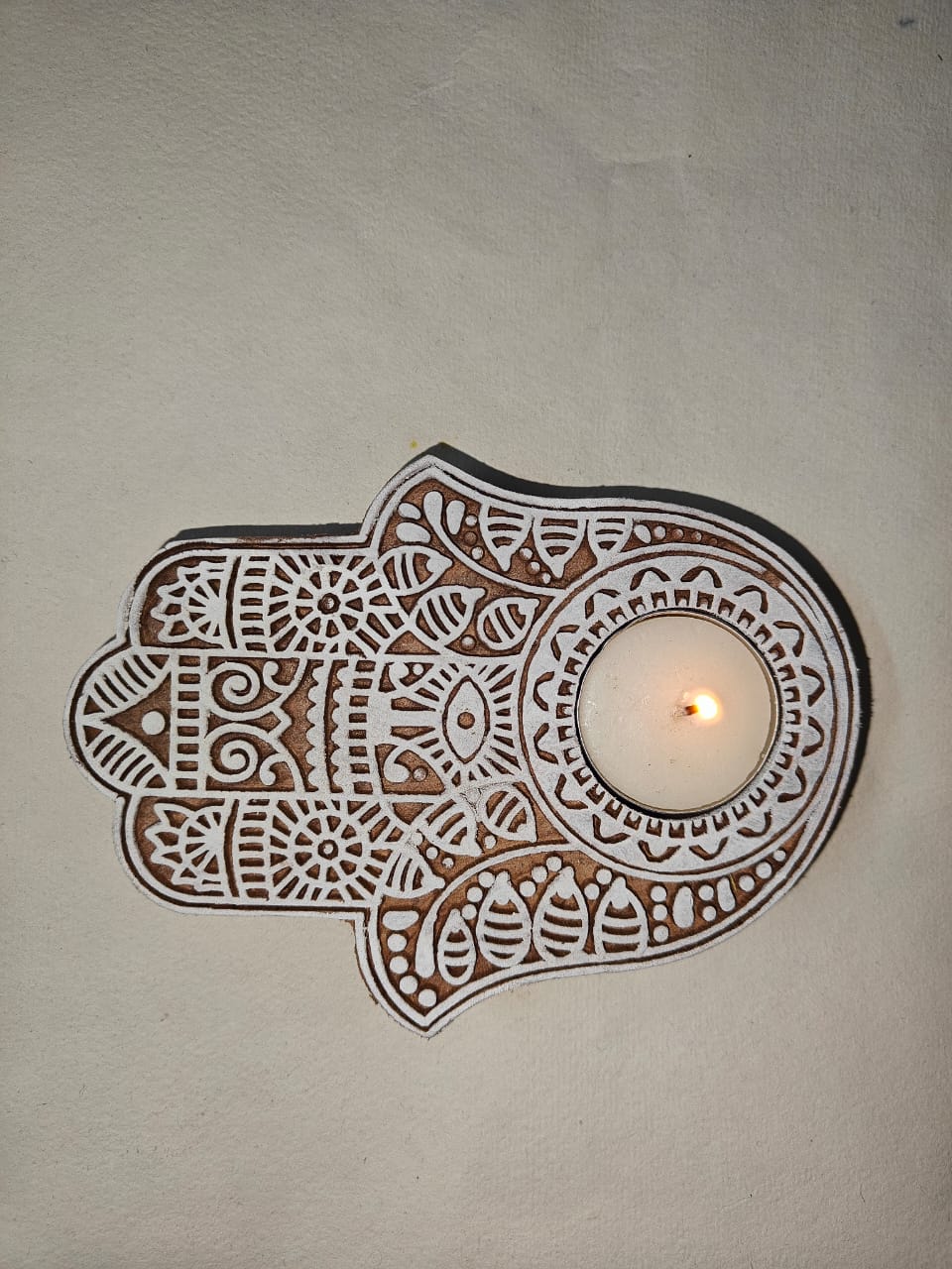 ONEarth Hamsa hand tea light holder (set of 2)