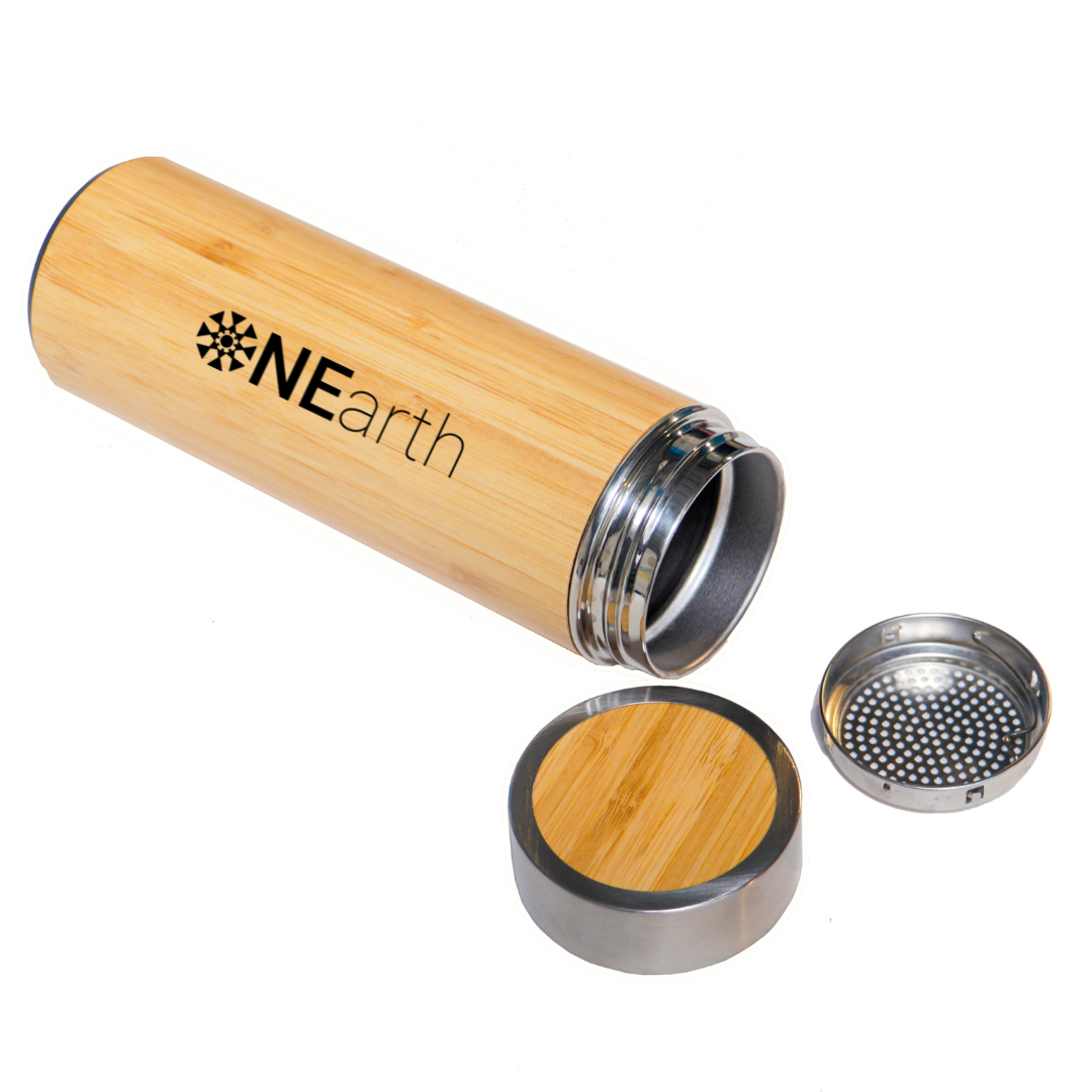 ONEarth Bamboo steel bottle (450 Ml)