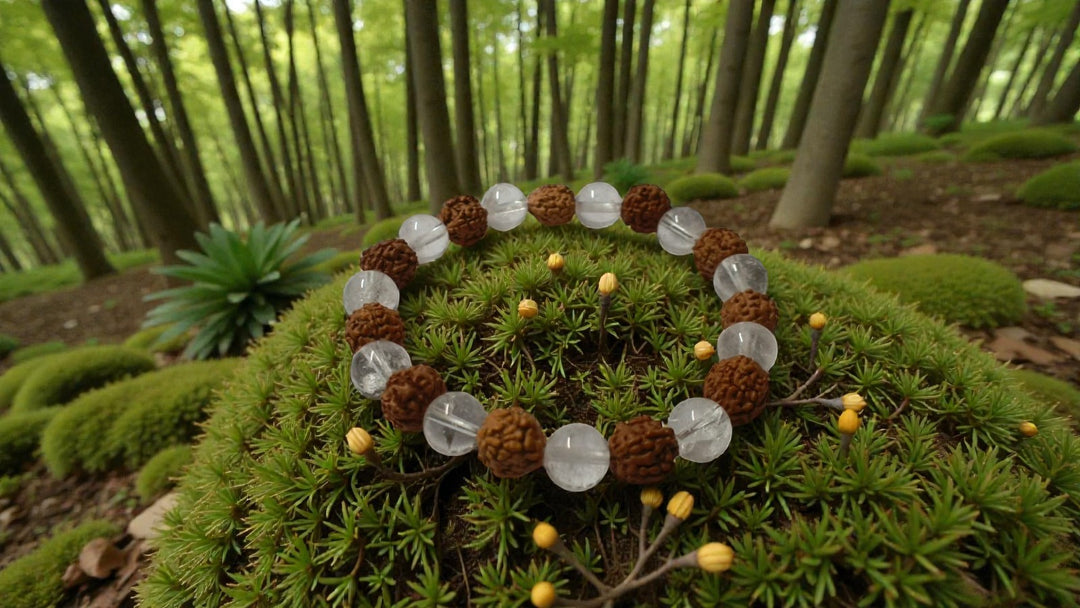 Onearth crystal rudraksha bracelet (certified)