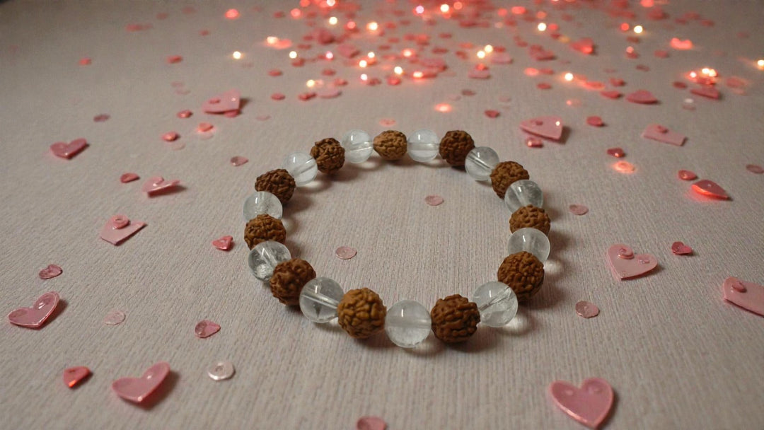 Onearth crystal rudraksha bracelet (certified)