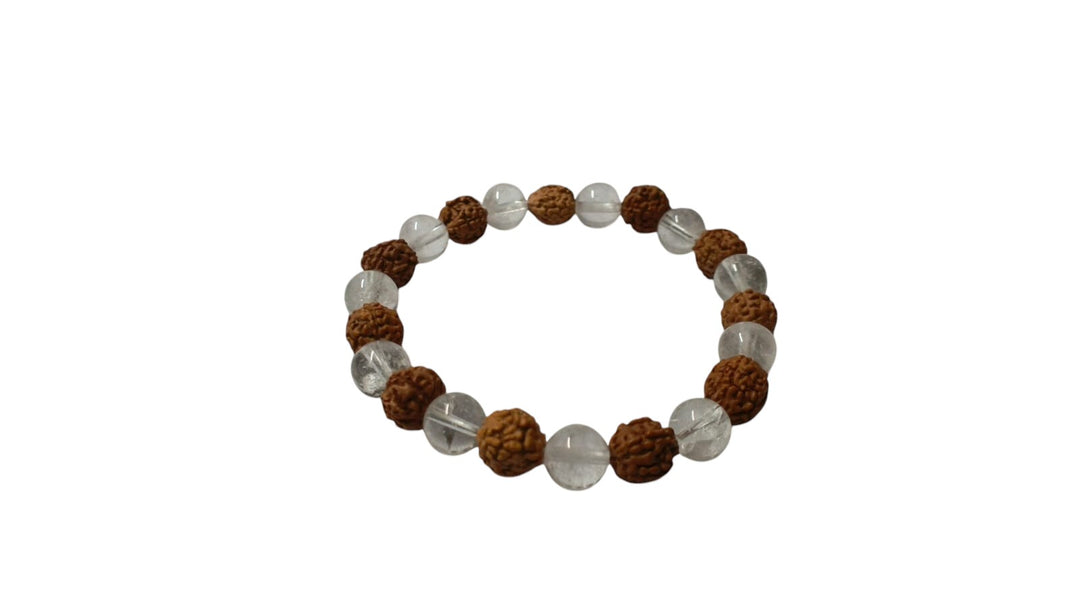 Onearth crystal rudraksha bracelet (certified)