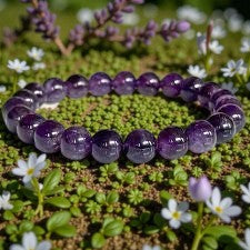 Onearth Certified Amethyst Natural Crystal Bracelet (certified)