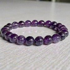 Onearth Certified Amethyst Natural Crystal Bracelet (certified)