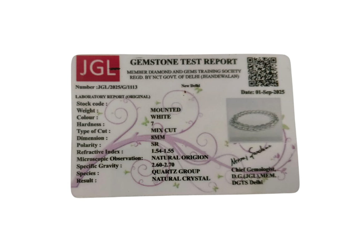 Onearth Clear Quartz Bracelet (certified)