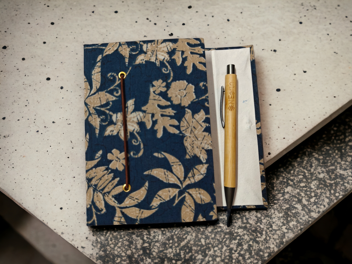 Recycled paper vintage journal (Blue) - small