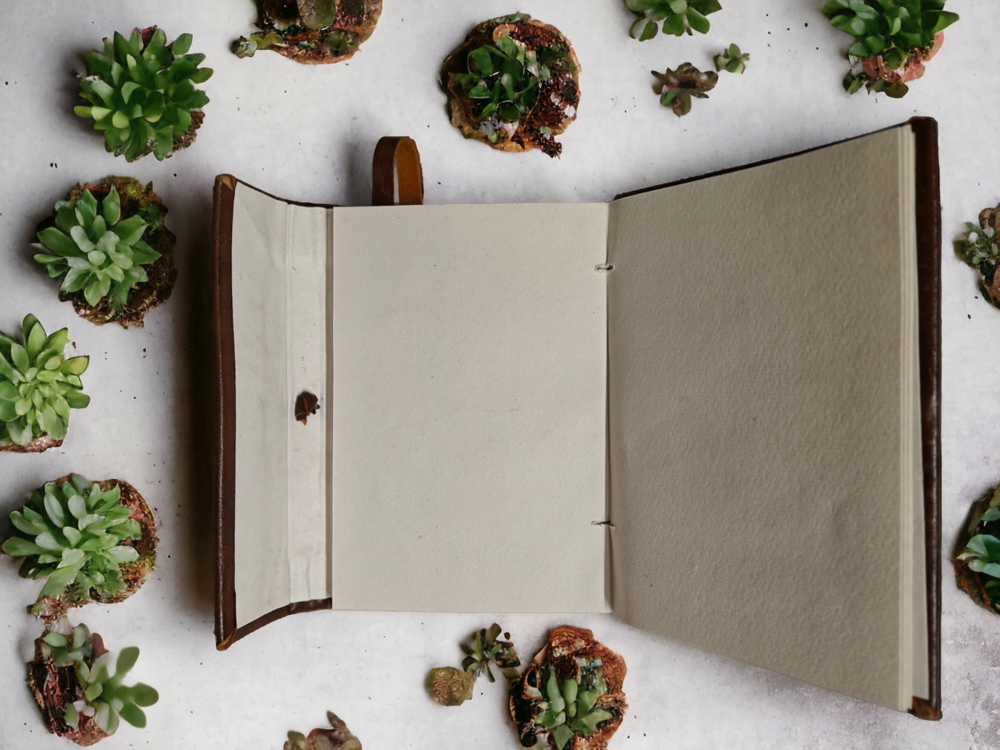 Recycled paper vegan leather journal - A6