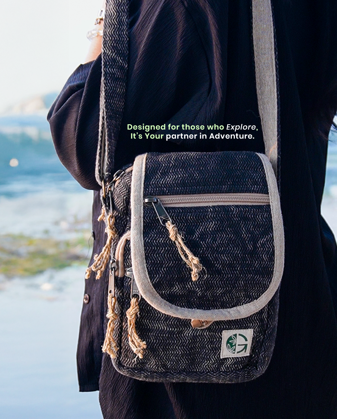 My Original OG Berg 2.0 Stylish Hemp Cotton Crossbody Sling Bag