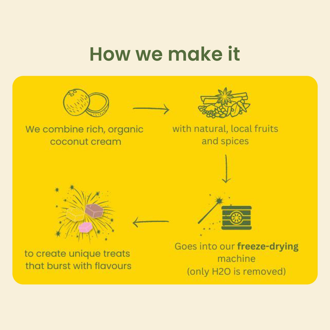 Oh My Vegan Mango Coco Melts Combo Pack Of 2 – Healthy Plant Based Freeze - Dried Treats - 40 Grams x 2 - Suspire