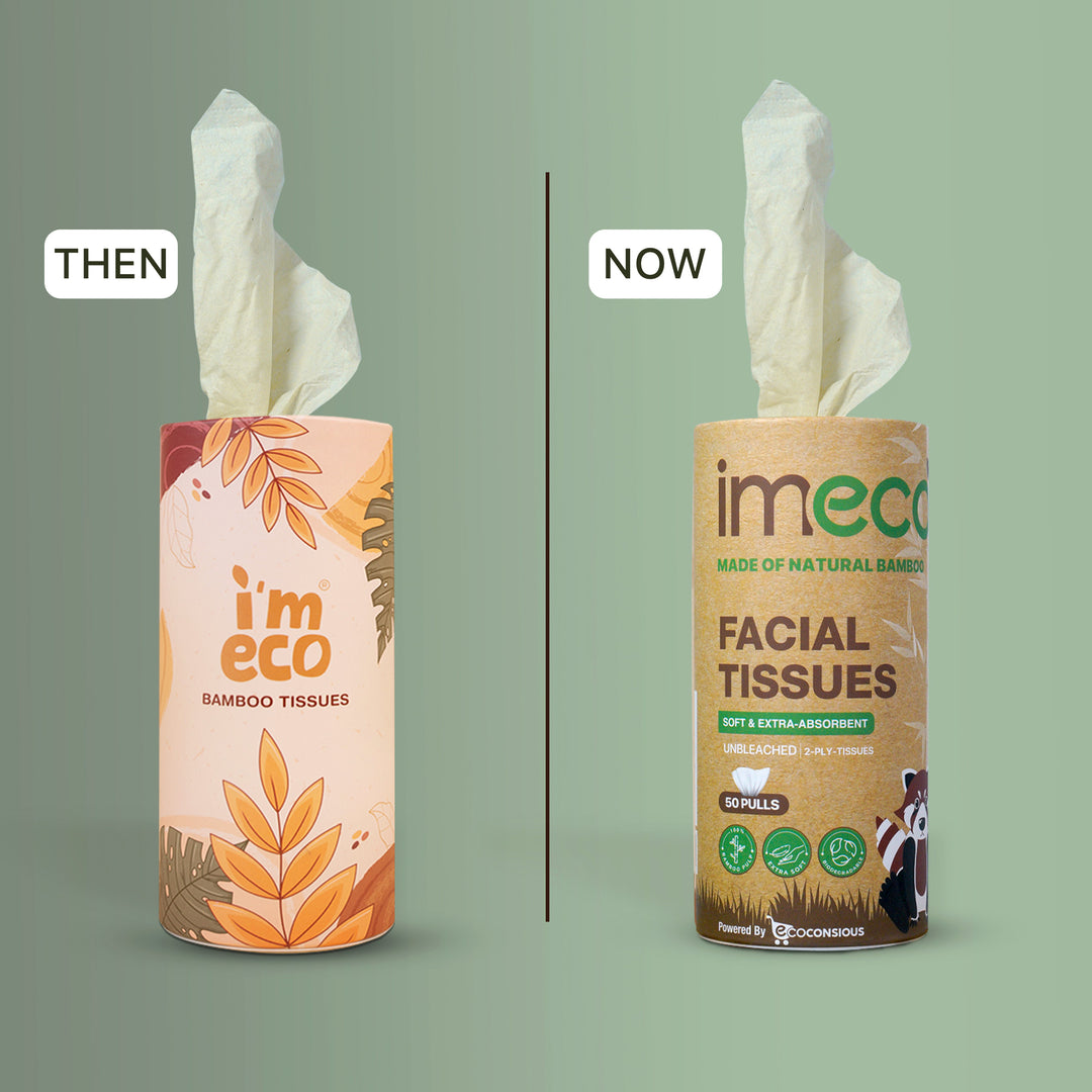 IMECO Essential Bamboo Car Tissue | Biodegradable, Soft & Gentle on Skin | 50 Pulls Per Pack