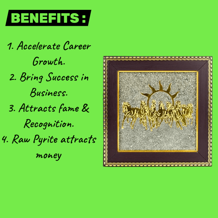 Onearth fortune frame of Pyrite with 7 horses - Suspire