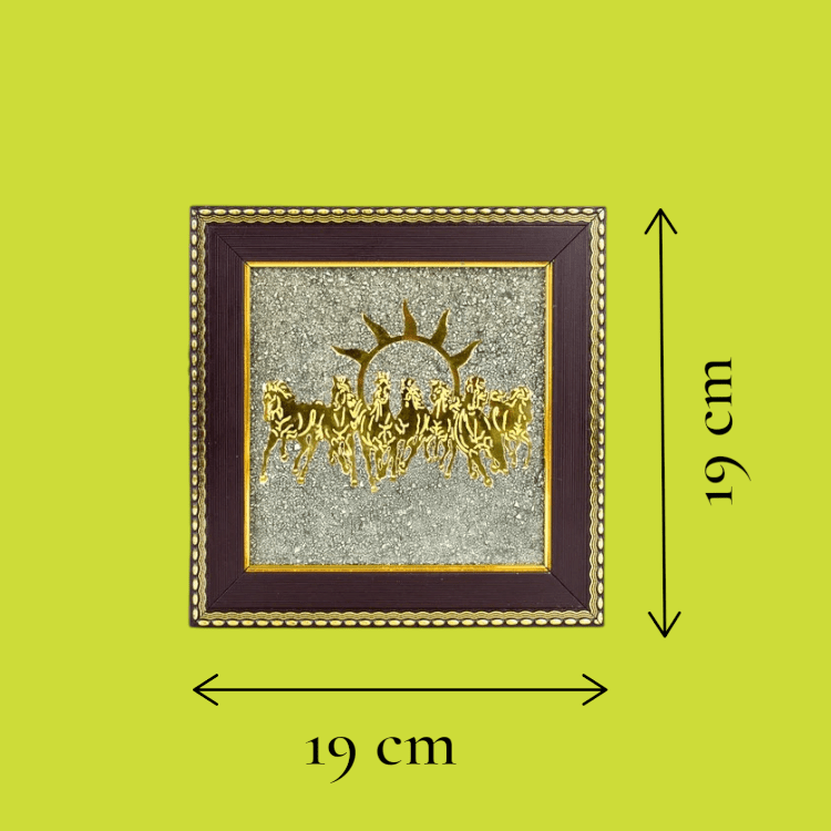 Onearth fortune frame of Pyrite with 7 horses - Suspire