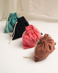 EcoLuxe Loom Corduroy Potli | Organic Cotton Drawstring Pouch