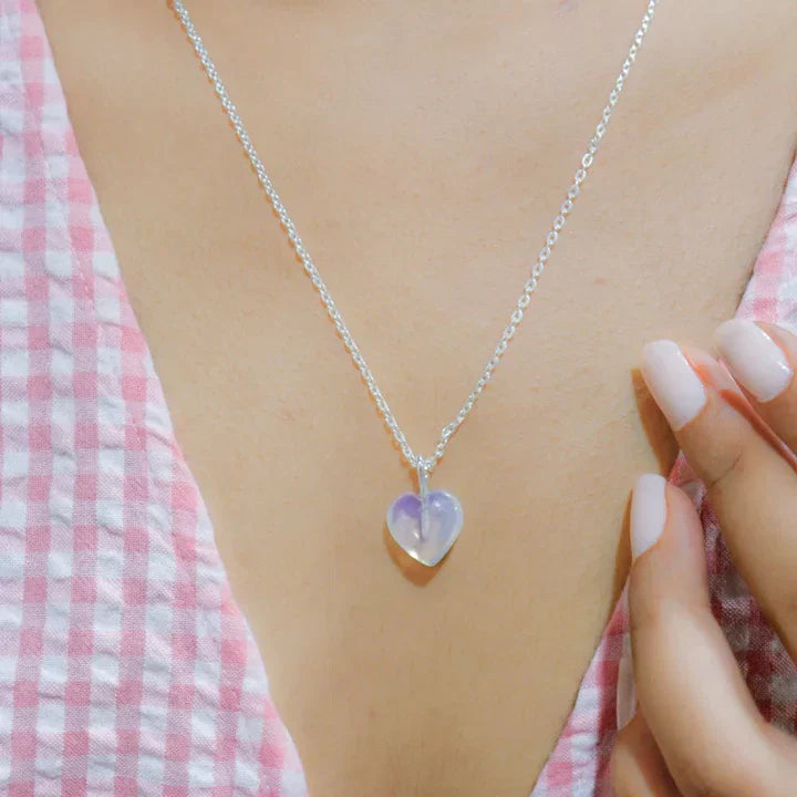 Opal Stone Pendant with Chain