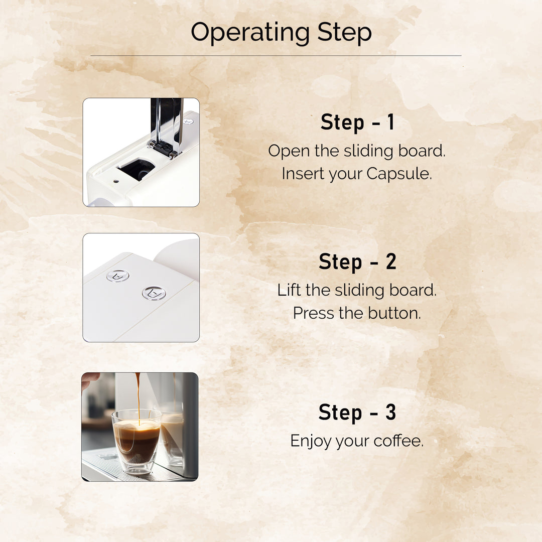 The Bean Co Roasters Coffee Capsule Machine | Espresso Coffee Maker | 19 Bar Pressure | Compatible with Nespresso Pods