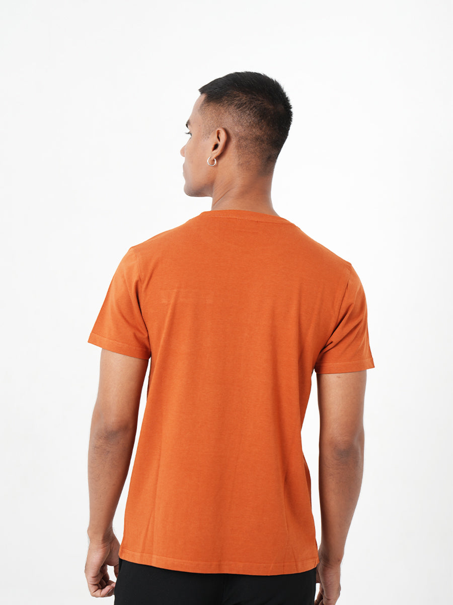 Monkstory Bamboo Cotton Crew Tee - Rusty Orange