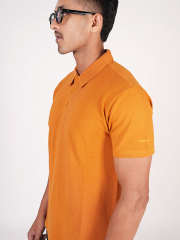 Monkstory Bamboo Cotton Polo Tee - Ochre