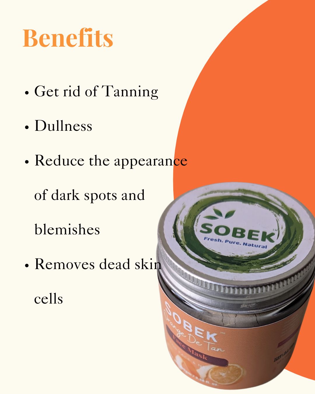 Orange De Tan Powder Face Mask Pack 100 gm