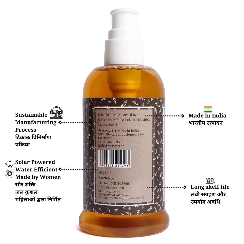 Rustic Art Orange Neem Hand Wash (250ml) PACK OF 2