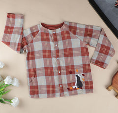 Mamacherub Checkered Foxy Reversible Shirt