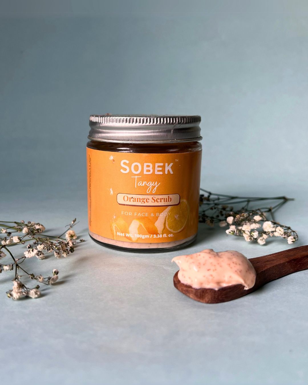 Sobek Naturals Tangy Orange Face And Body Scrub | Paraben & Sls Free 100 gm