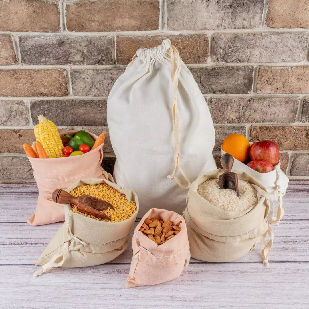 Organic cotton draw string bags - Suspire