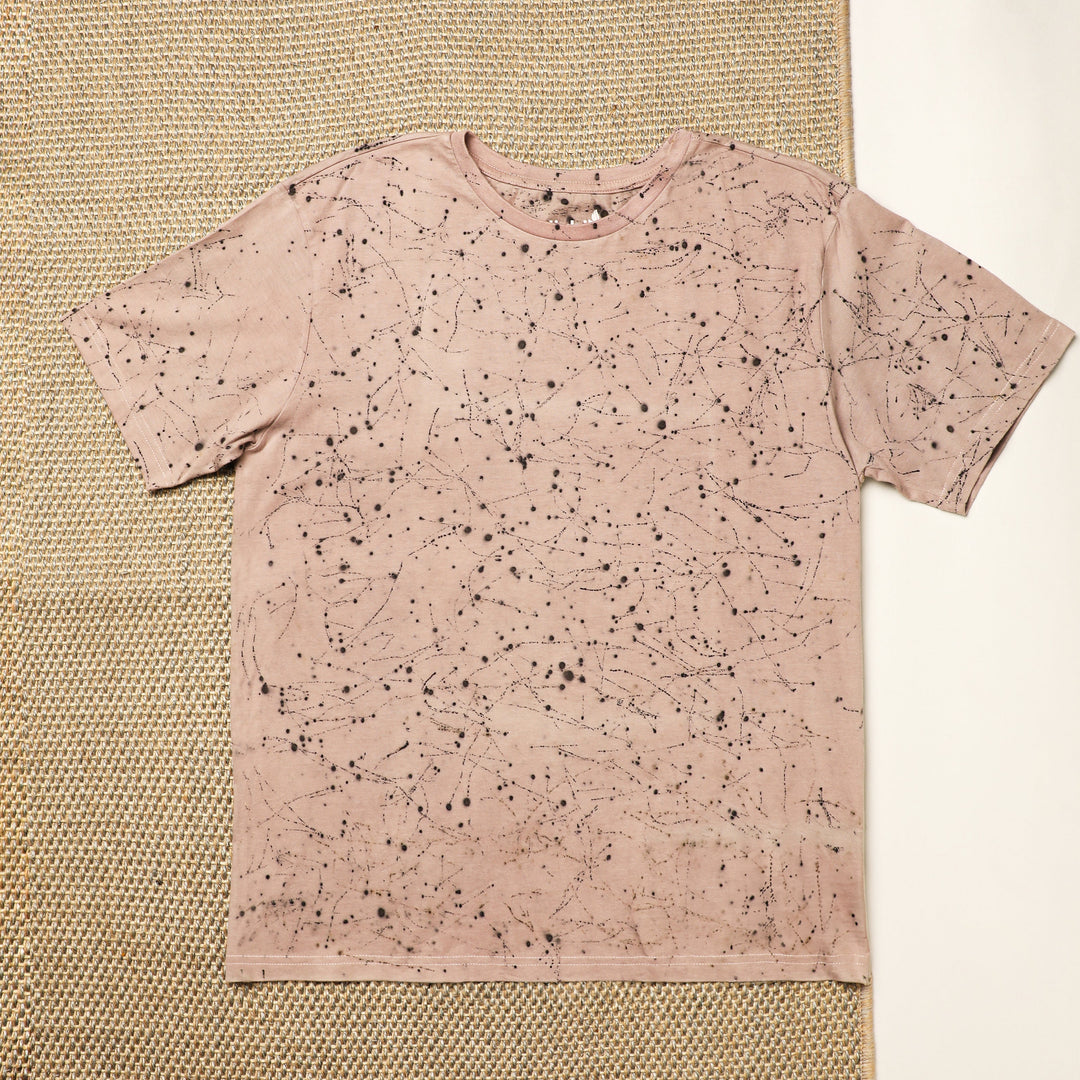 Organic Cotton Mens T-shirt - Eco Print Tie & Dye - Suspire
