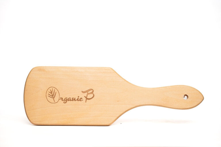 Organic B Rectangular Paddle Hairbrush |Nylon Bristles| Large
