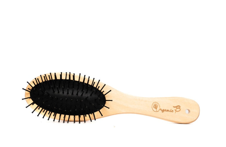 Organic B Oval Paddle Hairbrush |Nylon Bristles| Small