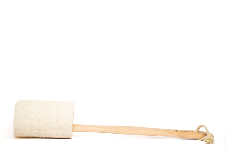 Organic B Natural Loofah with Wooden Handle
