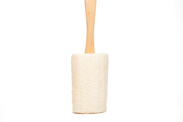 Organic B Natural Loofah with Wooden Handle