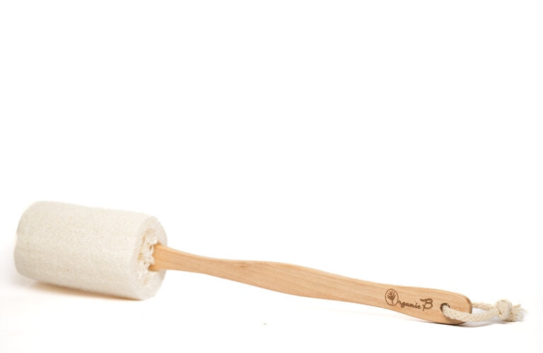 Organic B Natural Loofah with Wooden Handle