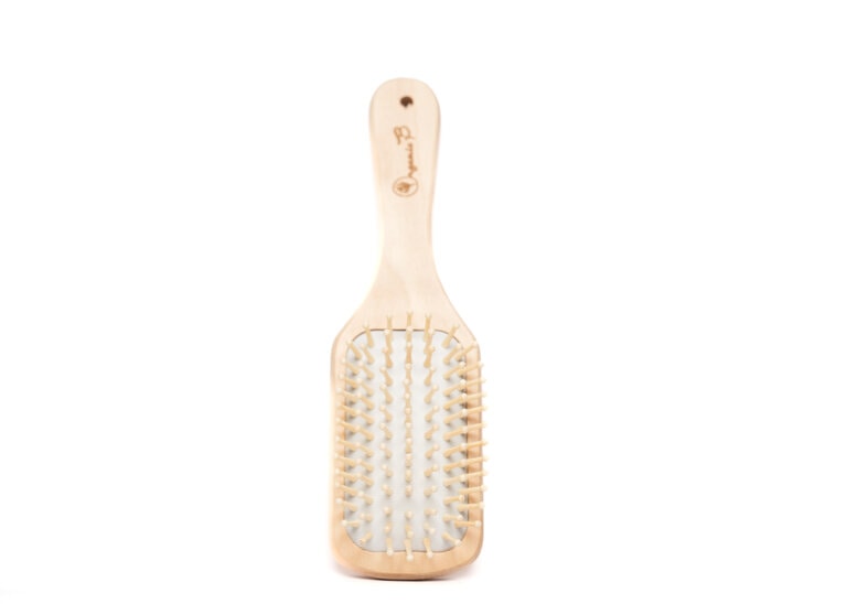 Organic B Rectangular Paddle Hairbrush | Wooden | Small