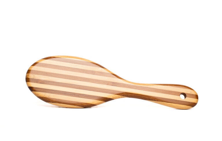 Organic B Oval Paddle Hairbrush |Bamboo |Stripped | Small