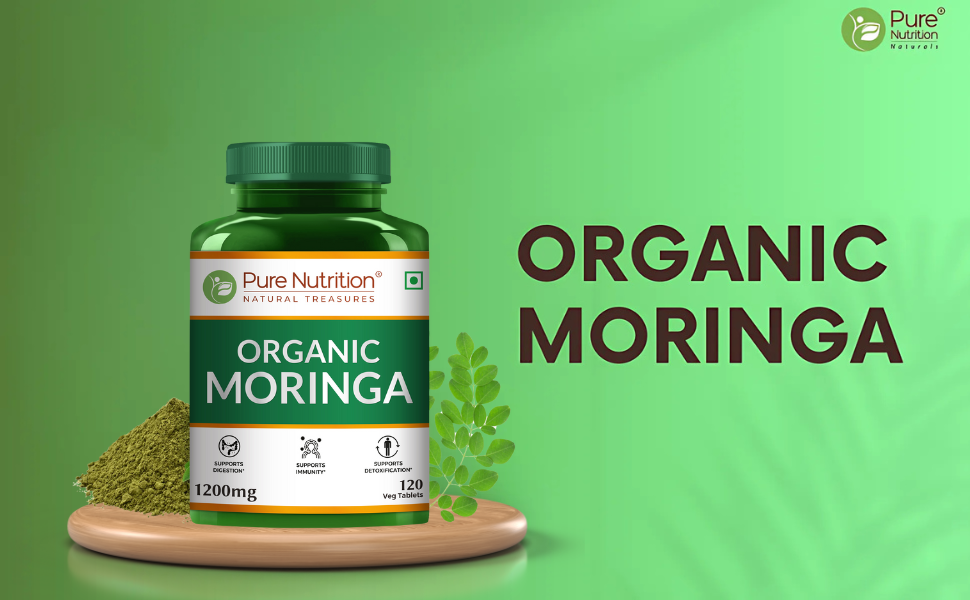 Organic Moringa Tablets 1200mg | Supports Immunity, Digestion & Energy