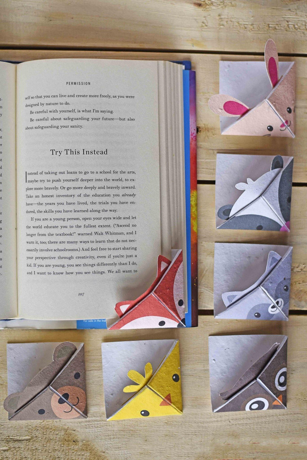 Plantables Origami Corner Bookmarks (Set of 7)