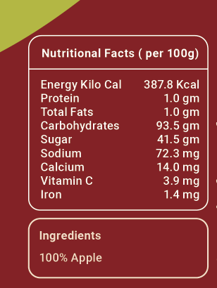 Freeze Dried Apple, 20 gm