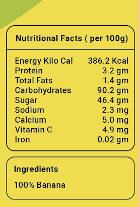 Freeze Dried Banana, 30 gm