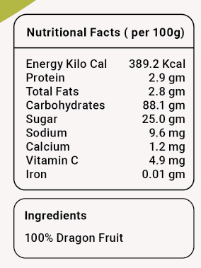 Freeze Dried Dragonfruit, 25 gm