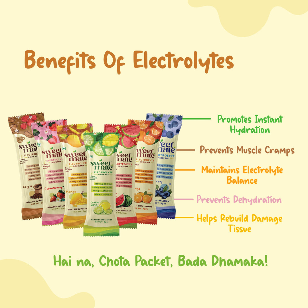 Sweetmate Assorted Electrolyte Drink Mix Sweetened With Stevia -5g (30 Sachet)
