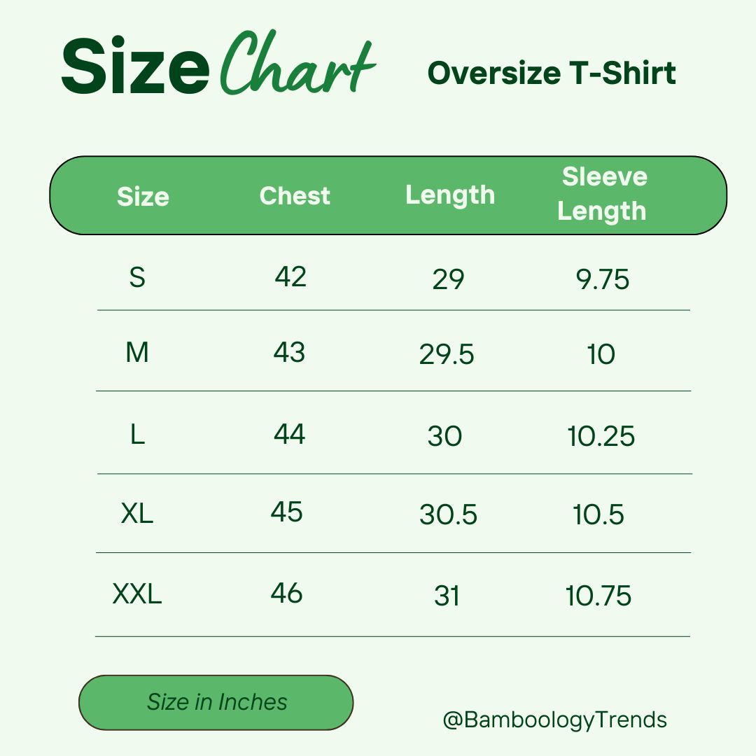 Bamboology Trends Unisex Oversized Bamboo T-Shirt | Gen Z Streetwear | Sustainable, Breathable & Ultra-Soft