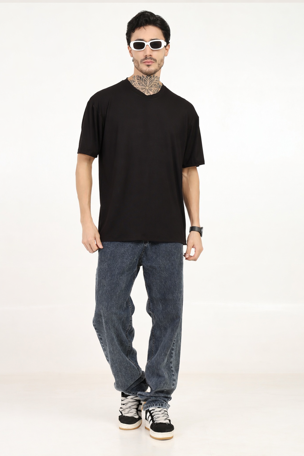 Bamboology Trends Men Black Oversized Bamboo T-Shirt – Soft, Breathable & Sustainable