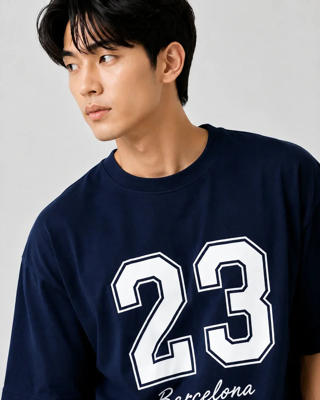 Bamboology Men’s Bamboo Oversized Navy T-Shirt | Jersey No. 23