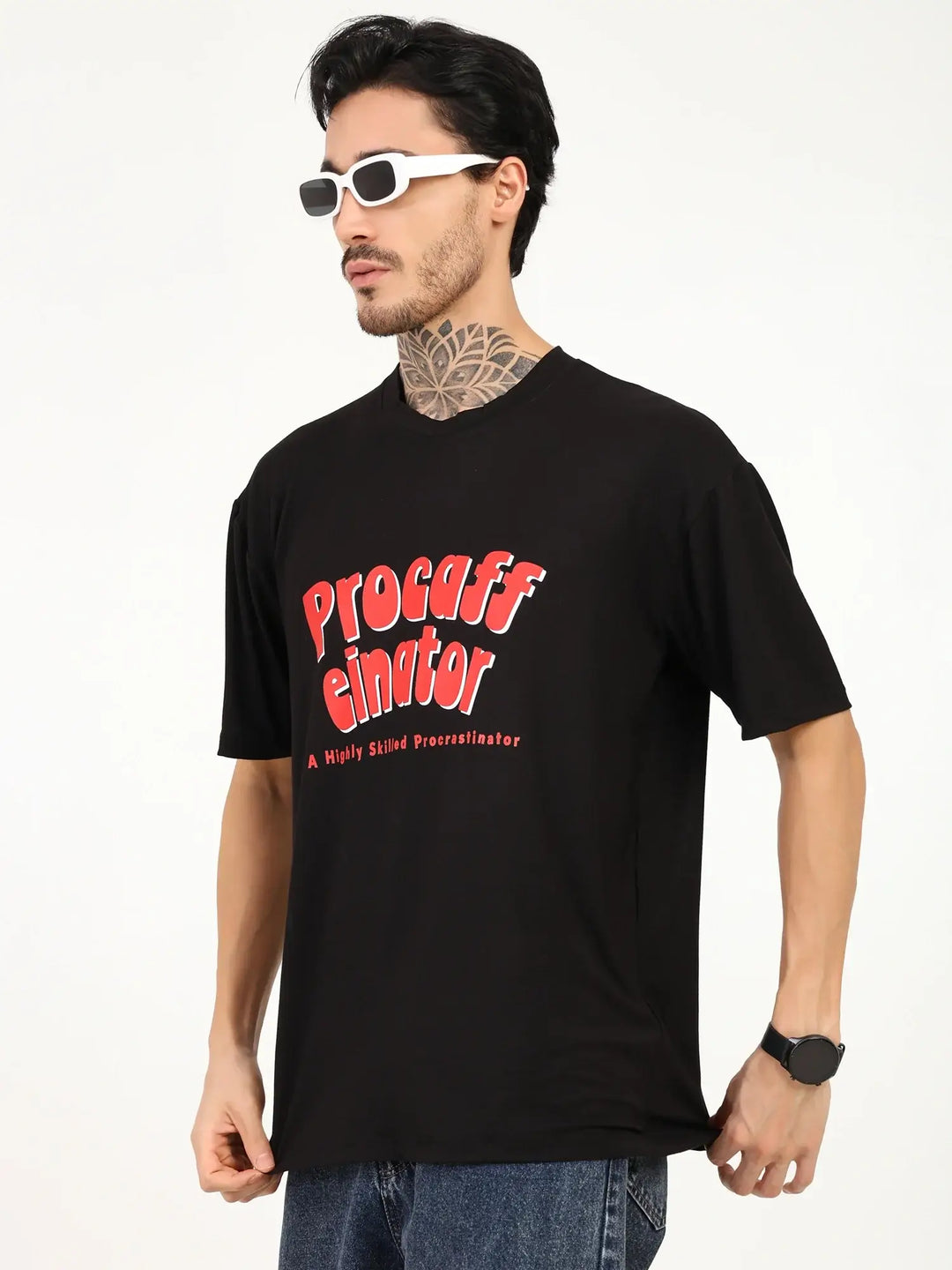 Men Black Oversized Bamboo T-Shirt – Soft, Breathable & Sustainable