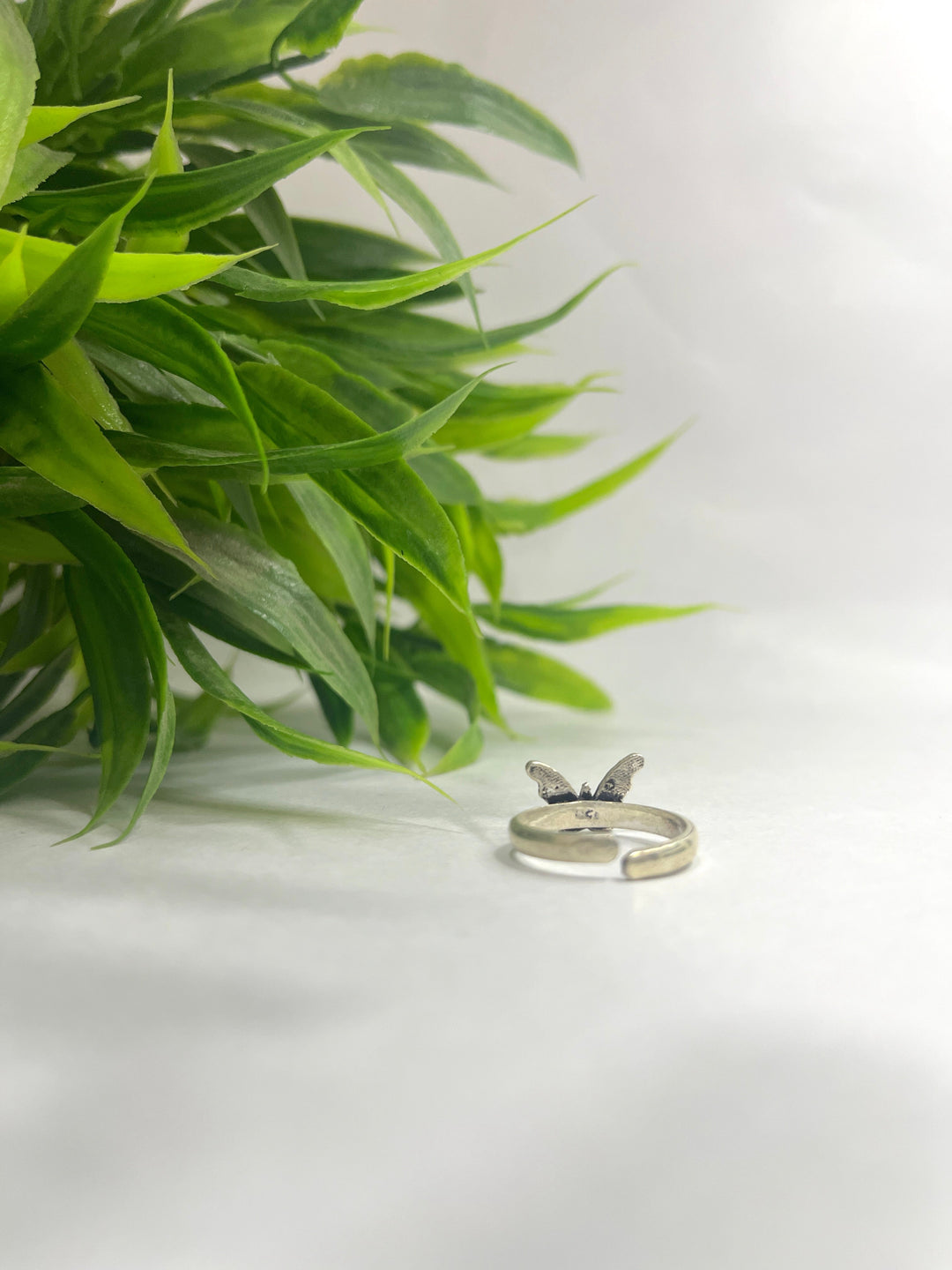 Oxidised 925 Sterling Silver Butterfly Toe Ring for Her - Suspire