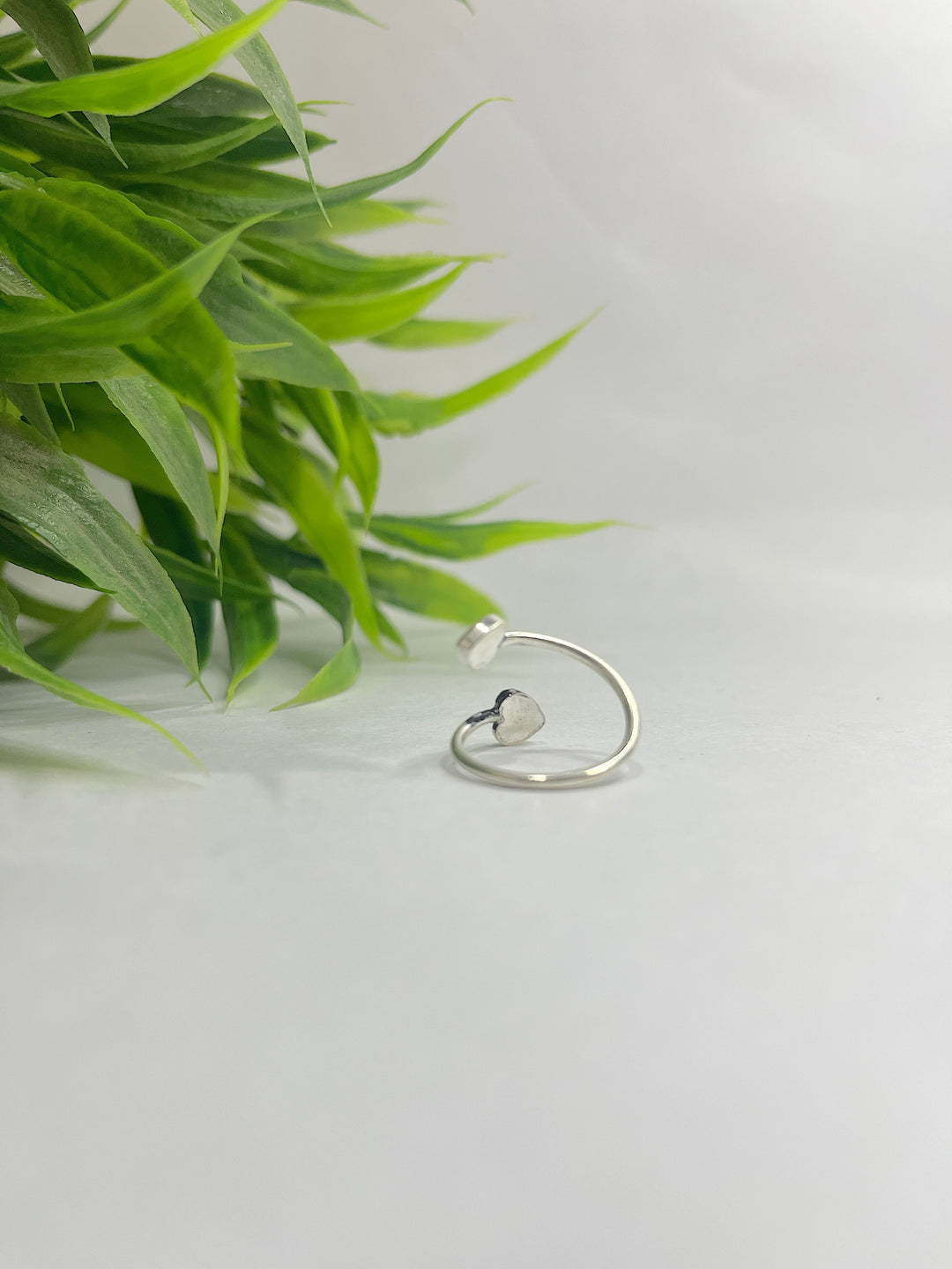 Oxidised 925 Sterling Silver Dual Heart Toe Ring for Her - Suspire