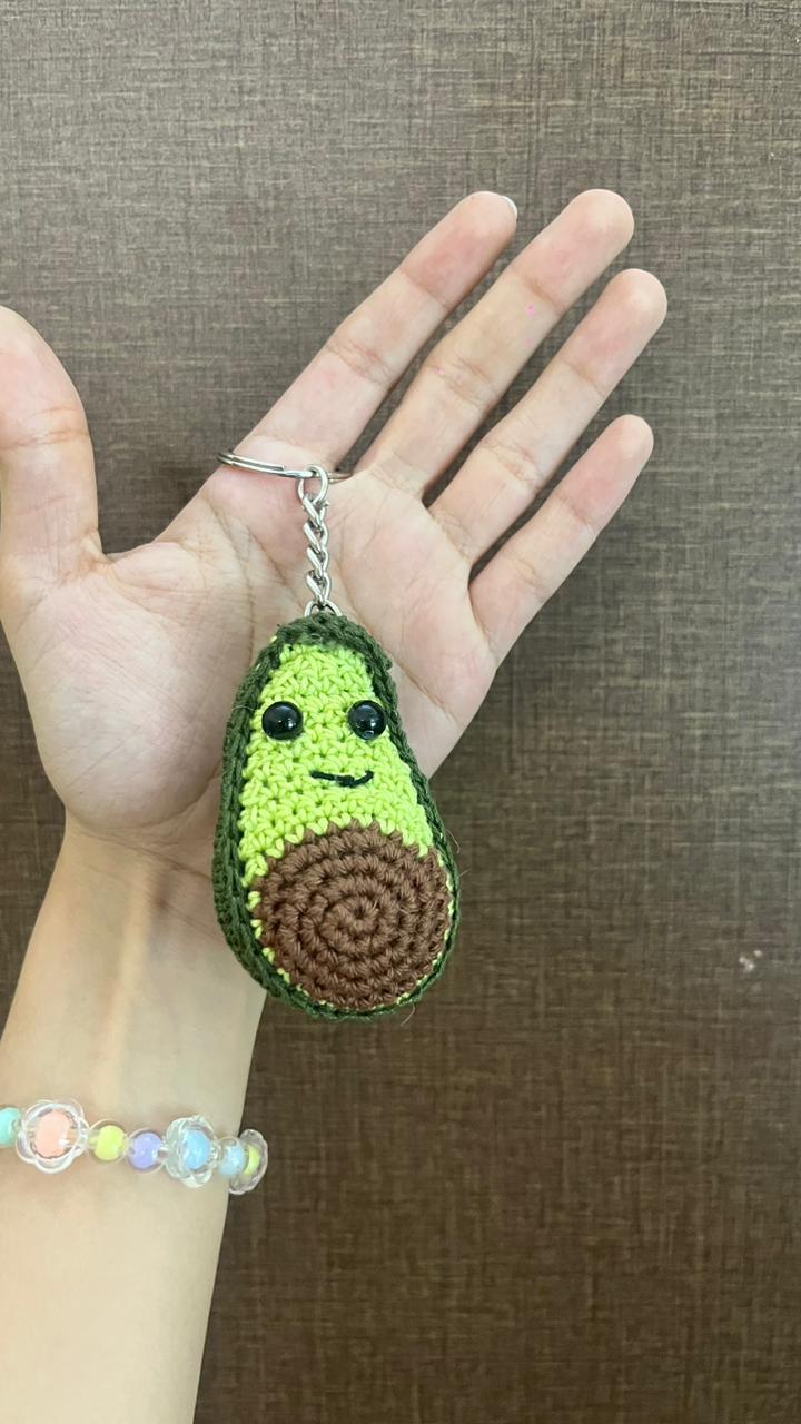 P Palettes Avacado Keychain, handmade, gifting, crochet